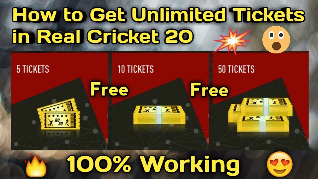 How to Get Unlimited Tickets in Real Cricket 20 - YouTube