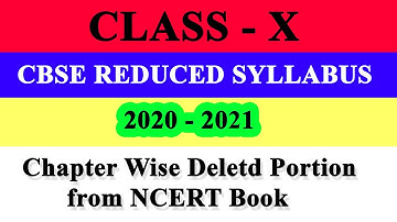 Reduced Syllabus Class 10 Maths 2020-21/Chapter Wise deleted portion class10 Maths