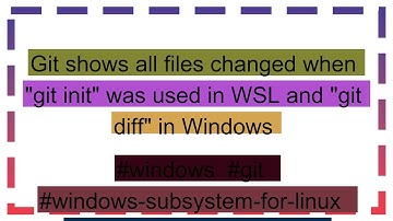 Git shows all files changed when "git init" was used in WSL and "git diff" in Windows