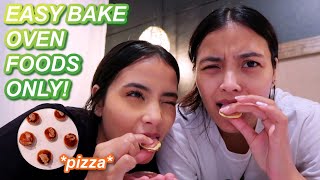 Eating Only MINI Foods For A Day! *Easy Bake Oven*