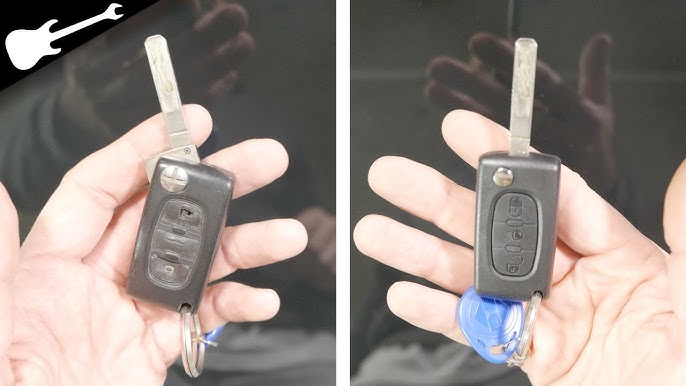 Cambiar carcasa llave 🔑 Citroen C4 , reparar mando 📡 sustituir botones ✓  