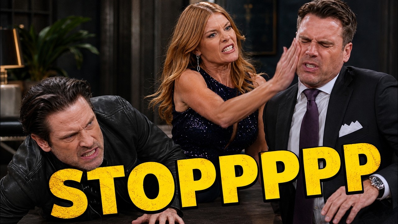The Young And The Restless "Get out of Genoa!" - Nick punches Matt and Phyllis angrily slaps Nick.