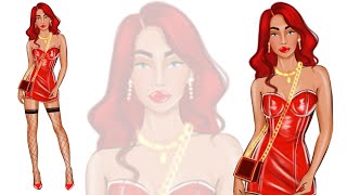 Fashion illustration : How to draw Leather mini dress (digital fashion) screenshot 3
