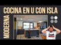 Cocinas grises y Madera con ISLA ABIERTAS al salon Cocinas CJR
