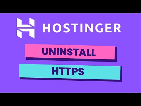 How to Uninstall HTTPS in Hostinger