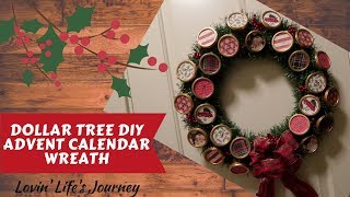 Dollar Tree DIY Advent Calendar Wreath - Christmas Countdown