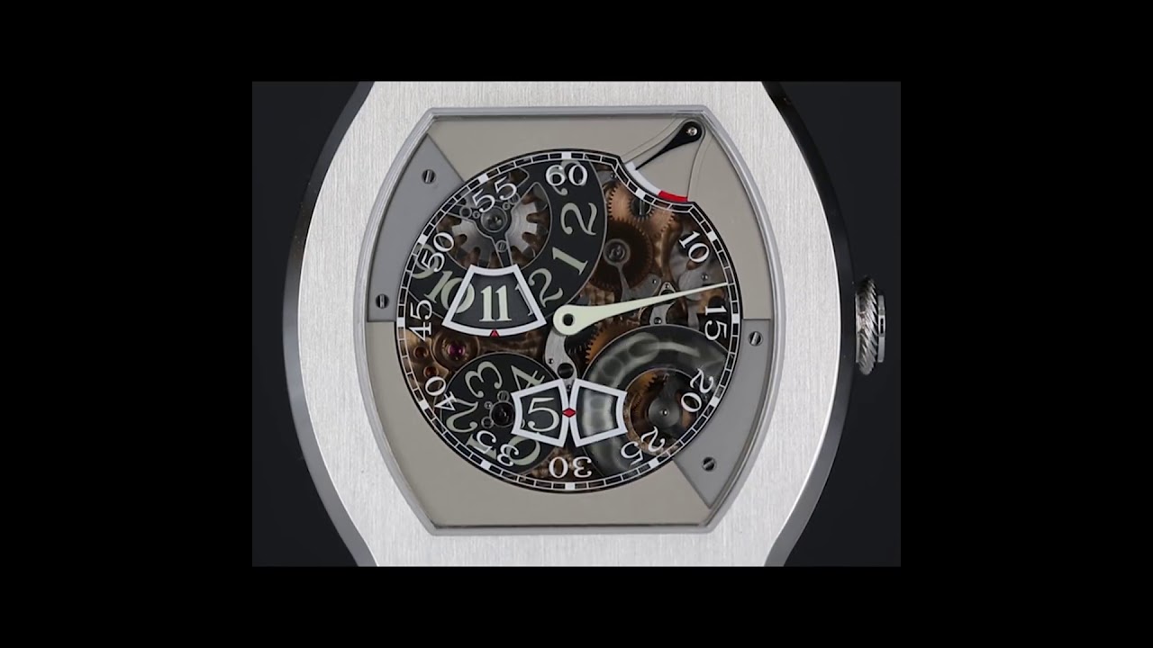 World 3 watch. Часы с механической анимацией на оборотной стороне. F P Journe vagabondage.