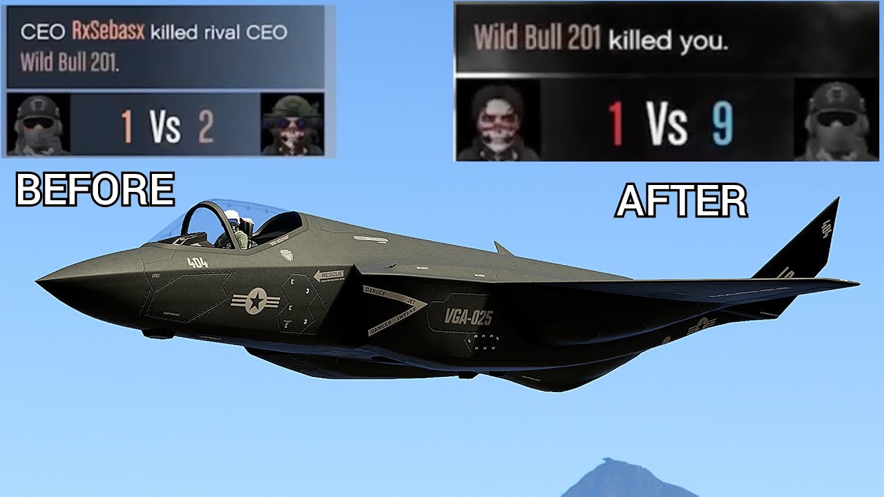 Killing tryhards with a stealth F-35 (F-160 Raiju) to make them leave ...