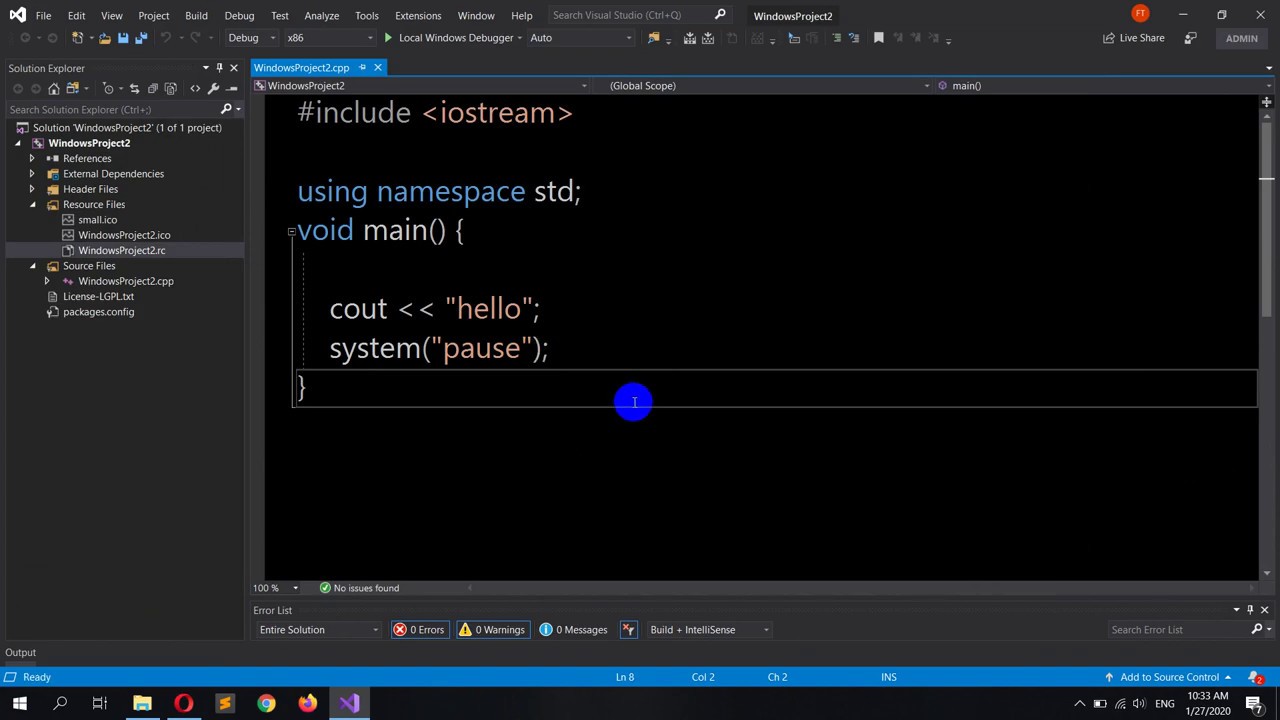 Visual Studio replace tab with spaces - YouTube