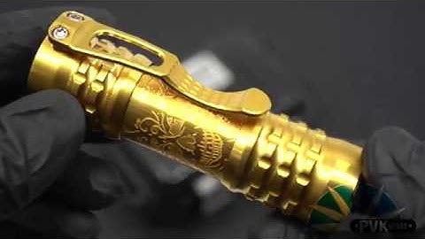 Ti2 Design, CWF Pele Flashlight Borka Edition TiN Polish w/ Amber Secondary