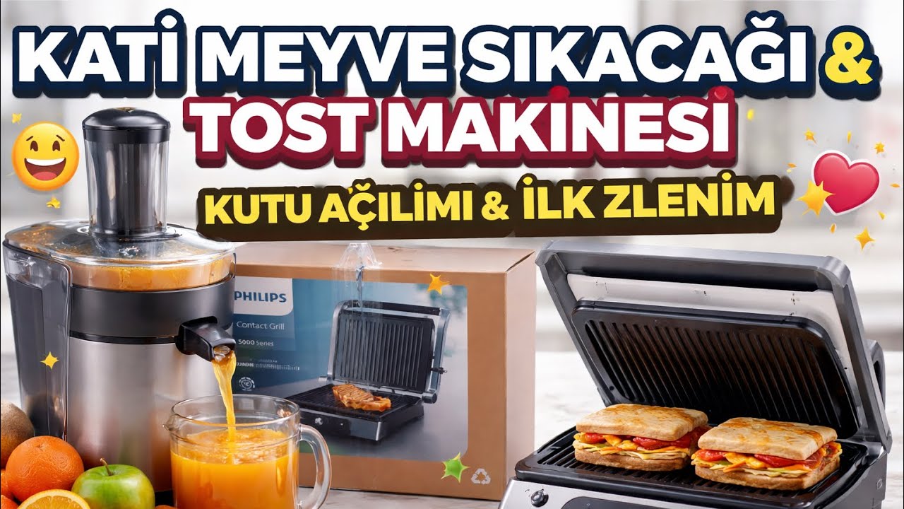 Yeni Aldıklarım | Kutu Açılımı + İlk Deneyim Memnuniyetim| Katı Meyve Sıkacağı & Tost Makinesi 