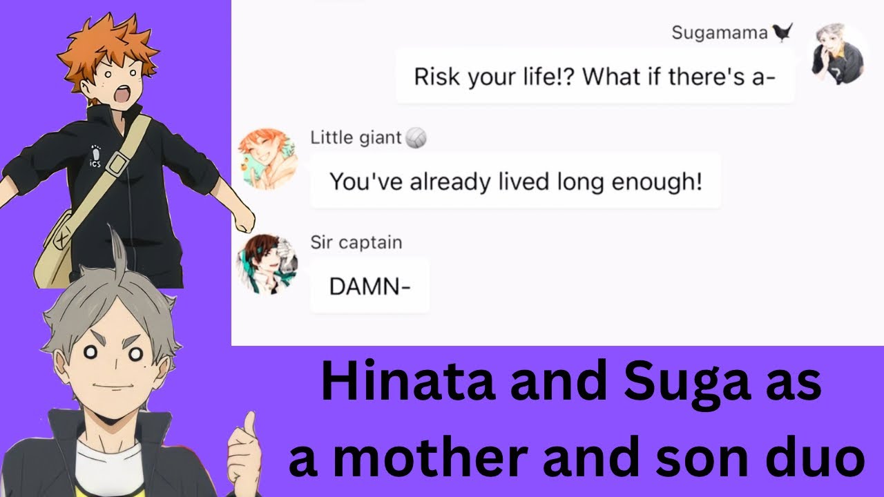 Hinata and Suga mother-son moments || alexiaofficial on tt || haikyuu texts