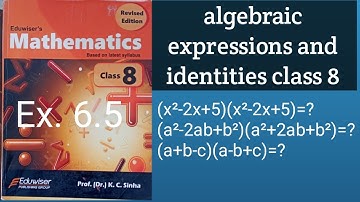 Ex. 6.5, Algebraic expression and identities class 8, eduwiser mathematics , simple maths