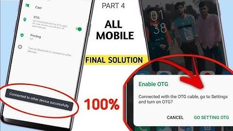 Go To Setting Enable OTG Problem Tecno Phone | Connected To Others Device Successfully Problem