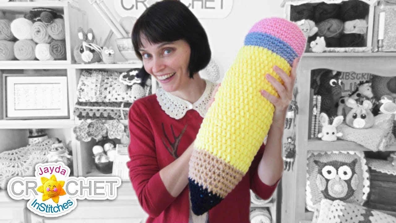 Giant Pencil Crochet Pattern & Tutorial YouTube