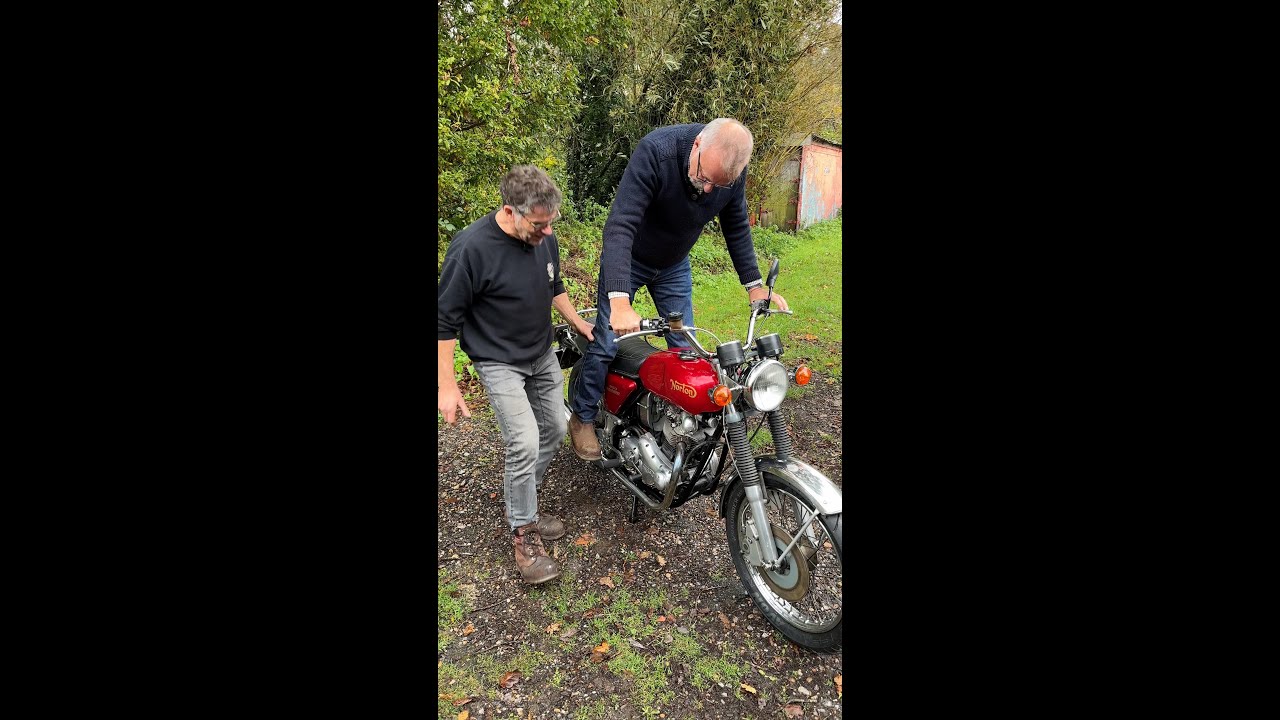 Man learns easy methods to kick begin his '70s Norton Commando