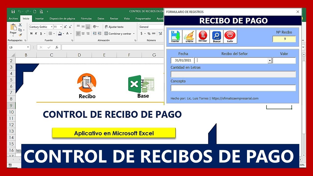 Plantilla Formato de Recibo de Pago en Excel - RECIBO DE PAGO en excel  MACROS Y Visual Basic -VBA - YouTube