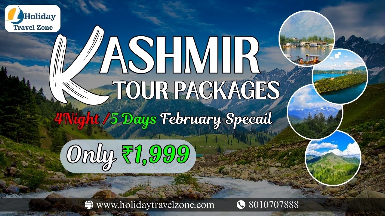 Kashmir Tour Package 2026 | 4 Nights 5 Days February Special Only ₹1,999 | Budget Kashmir Trip