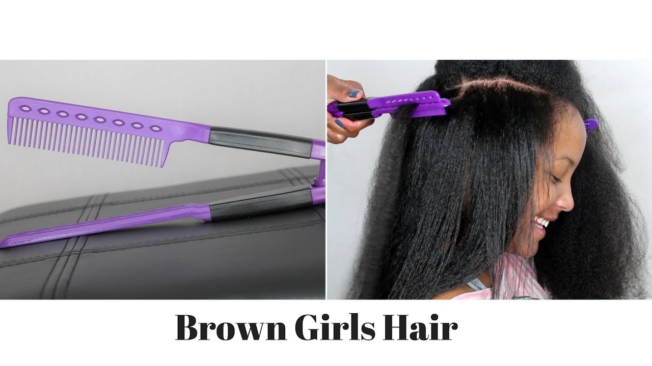 Straightener Hair Styling V Shape Comb Review - YouTube