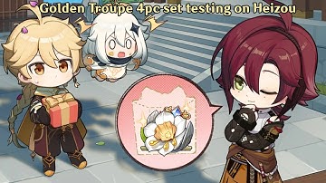 4pc Golden Troupe set on Heizou testing