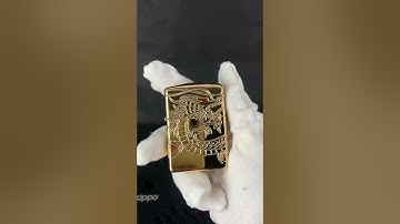 Zippo 29265 – Zippo Armor Red Eyed Dragon 360 Degree Engraving Gold Plate  #zippo #zippolighter