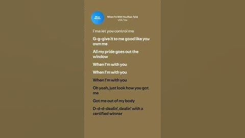 When I’m With You - LISA, Tyla (Lyrics)