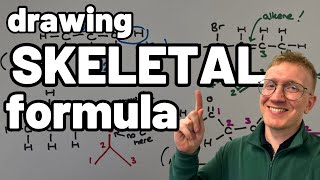 How to draw skeletal formula for A level Chemistry || advanced examples