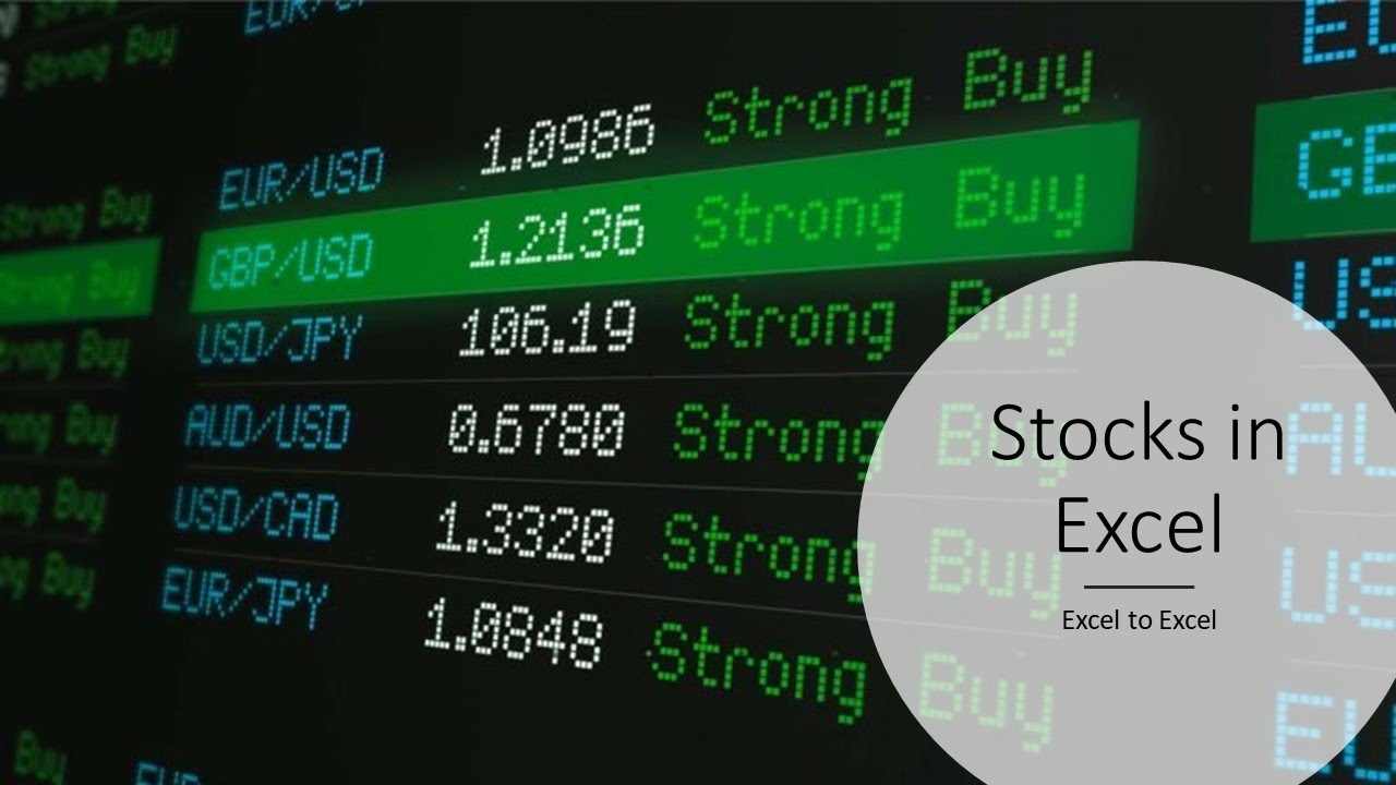 How To Get Stock Quotes In Excel YouTube How To Get Stock Quotes In Excel YouTube