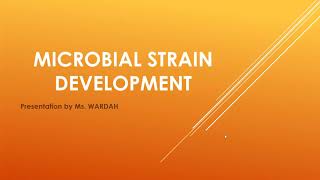 Microbial Strain Development