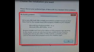 Fix - MS Office Setup Error: Click -to-run installer based office programs installed