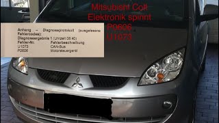 Mitsubishi Colt 2009 CZC Z36A Elektronik spinnt P0606 U1073