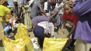 Eddy Kenzo feeds starving families in Mityaana