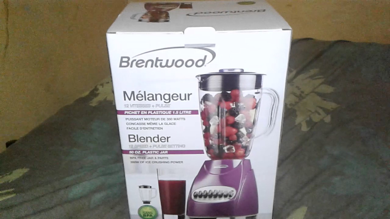 Brentwood JB 920W 12 Speed Blender with Glass Jar White