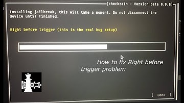 Checkra1n Right before the trigger fix
