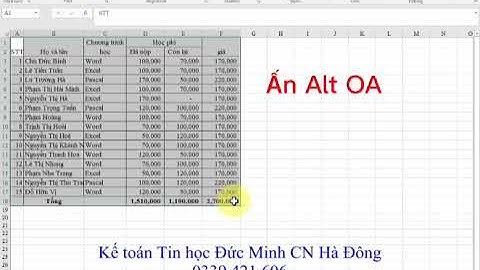 Cách tạo bảng tính chuyên nghiệp trong Excel
