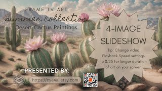 Free Frame TV Art Wallpaper Slideshow: Western Collection | Cactus Oil Paintings Western Décor |