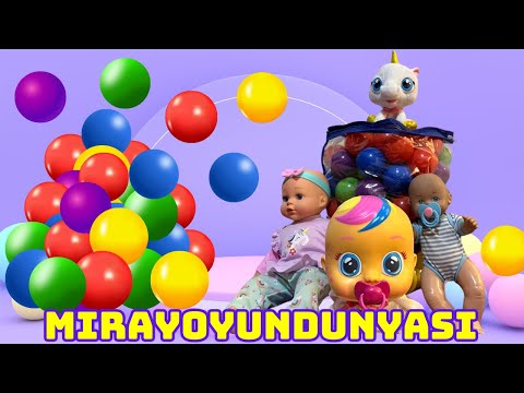 Cry Babies ve Unicorn Bebeklerle Renkli Top Havuzu Oyunu! 🌈🦄💦 EĞLENCELİ ÇOCUK VİDEOSU