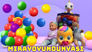 Cry Babies ve Unicorn Bebeklerle Renkli Top Havuzu Oyunu! 🌈🦄💦 EĞLENCELİ ÇOCUK VİDEOSU