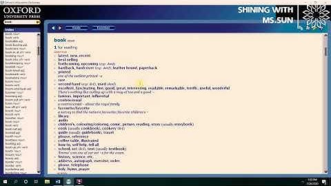 How to use Oxford Collocations Dictionary? #ShiningwithMsSun