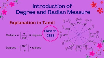 INTRODUCTION OF DEGREE AND RADIAN MEASURE || Explanation in Tamil