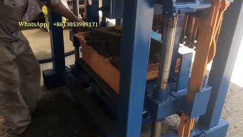 Hollow block machine QT4-40 manual solid block paving brick machine testing for Mozambique