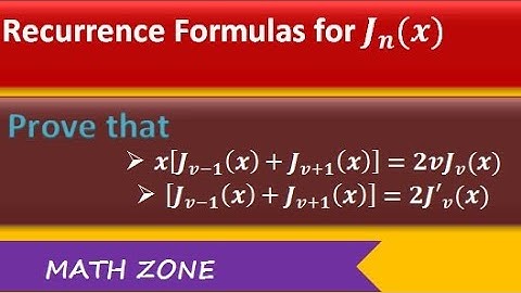 Recurrence Formulas for Bessel