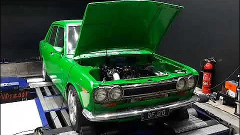 Datsun 1600 FJ20 DET Dyno Run. New Engine