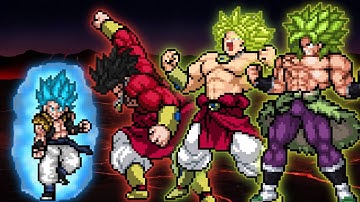 Gogeta SSBE RN OP(New) VS Broly DBS OP & Broly DBZ OP & Broly SSJ4 OPin Jump Force Mugen