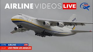 Antonov AN-124's Spectacular Takeoff from Runway 25L at LAX!