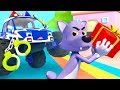 Police Truck Chases Big Bad Wolf | Police Cartoon | Nursery Rhymes | Kids Songs | BabyBus