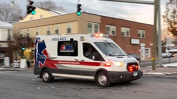 AMR Ambulance 331 responding Priority 1 with Wail, yelp, Priority, and Horn!