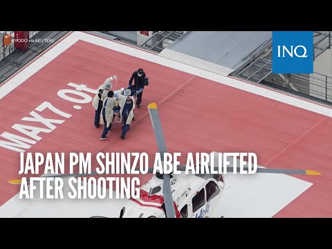 Japan PM Shinzo Abe airlifted after shooting