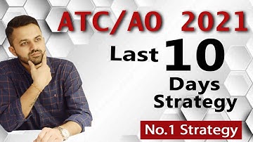 AAI ATC Exam Revision Strategy & Tips || 10 Days Strategy  ||