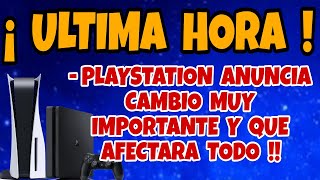 PLAYSTATION ANUNCIA CAMBIO MUY IMPORTANTE PARA TODOS INCLUYENDO LA MARCA  !! ps4 ps5